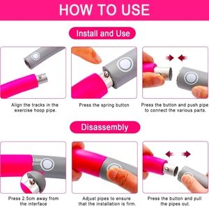 Exercise Hoop for Adults, Lose Weighted Hoops for Exercise with Free Jump Rope,